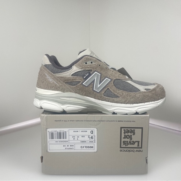New Balance Other - New Balance 990v3 x Levi's "Elephant Skin Grey" Made In USA Suede Grey Size 9.5